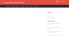 Desktop Screenshot of cerrajeros-zaragoza.es