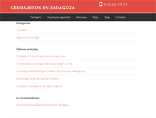 Tablet Screenshot of cerrajeros-zaragoza.es